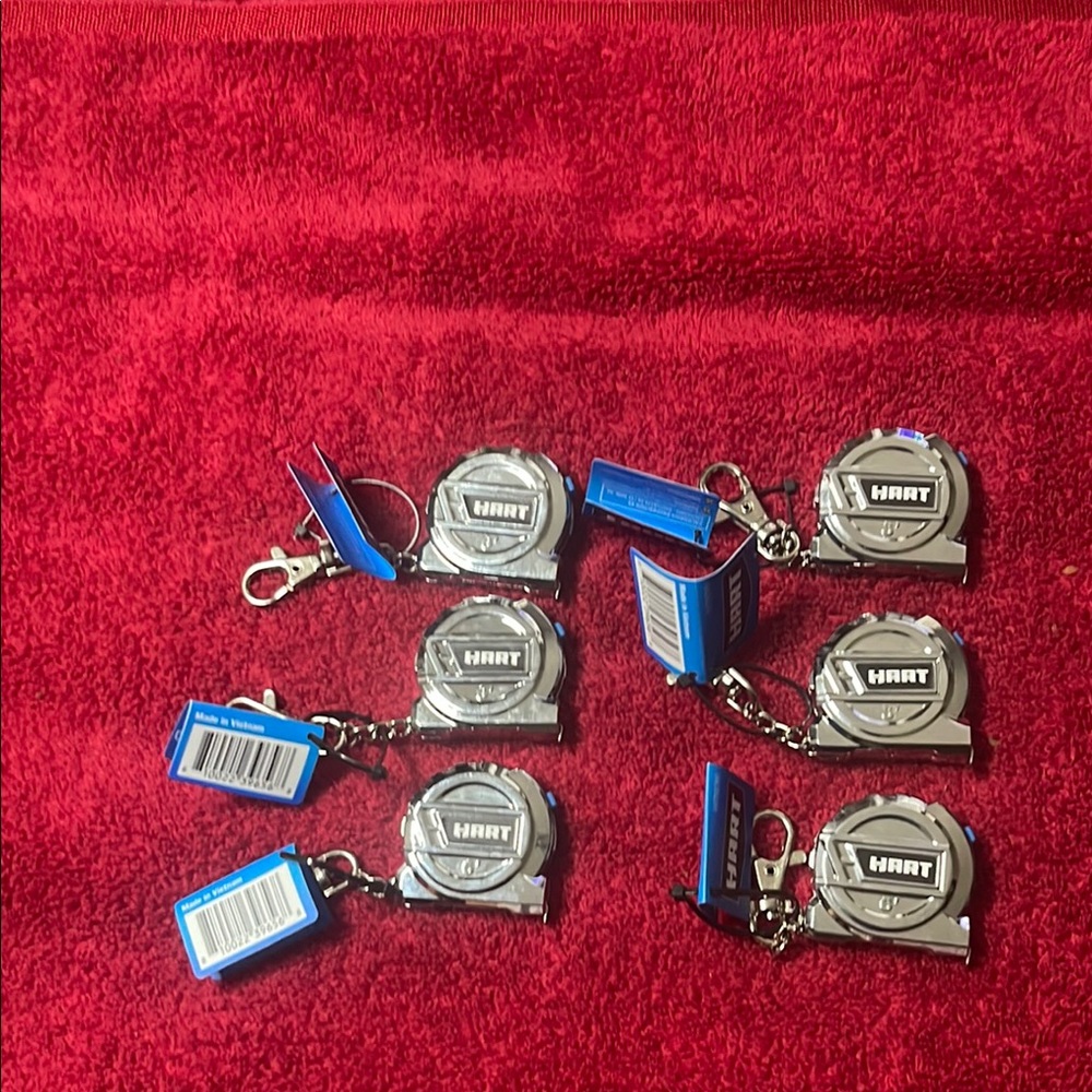Hart Silver and Blue Tape Measure Keychains‎